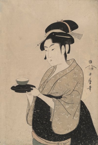 Okita, een theehuismeisje door Kitagawa Utamaro