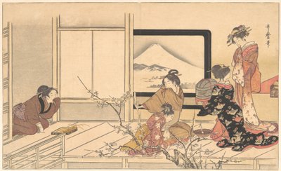 Voedsel bereiden voor de zanger..., 1798 door Kitagawa Utamaro