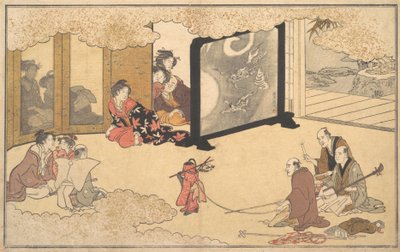 Een Voorstelling Bijwonen, 1789 door Kitagawa Utamaro