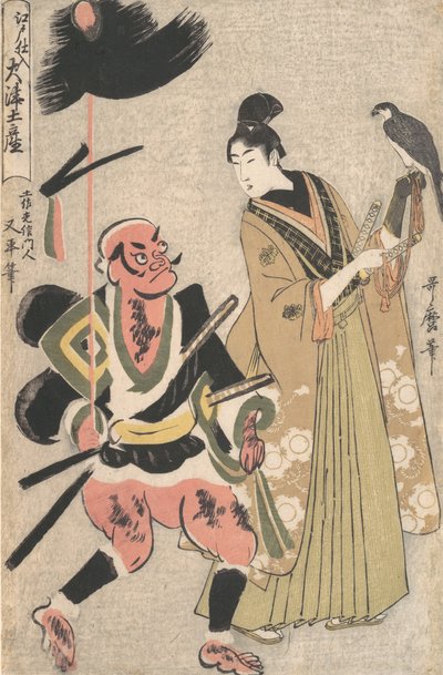 Souvenir schilderijen uit Otsu, opgeslagen in Edo door Kitagawa Utamaro
