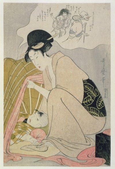 T H Riches 1913. Kind met een nachtmerrie, c.1801 door Kitagawa Utamaro