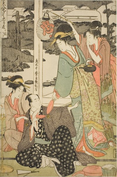 Het Chushingura Drama Geparodieerd door Beroemde Schoonheden: Een Set van Twaalf Prenten (Komei bijin mitate Chushingura, junimai tsuzuki) door Kitagawa Utamaro