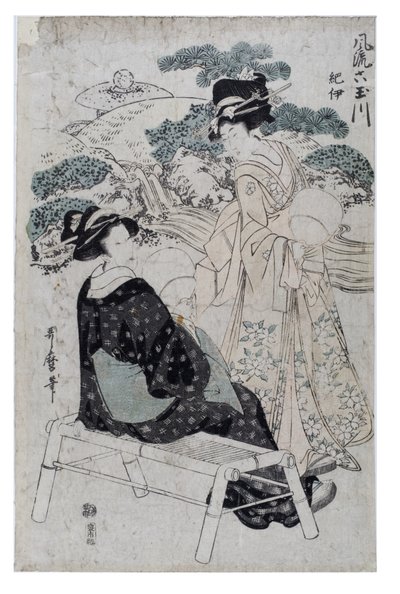 De Elegante Zes Juweelrivieren, c.1800-1805 (houtsnede op papier) door Kitagawa Utamaro