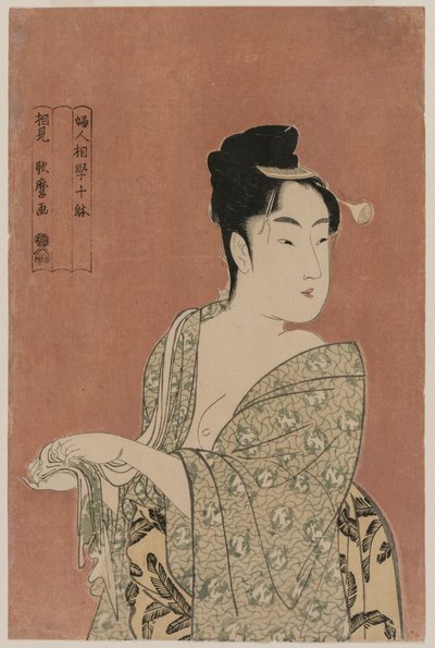 Het modieuze type uit de serie Tien typen in de fysiognomie van vrouwen door Kitagawa Utamaro