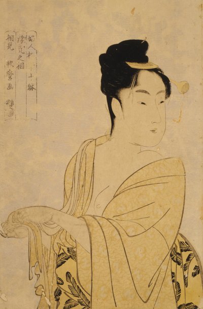 Het zorgeloze type, uit de serie Tien typen in de fysiognomische studie van vrouwen, c. 1793 door Kitagawa Utamaro