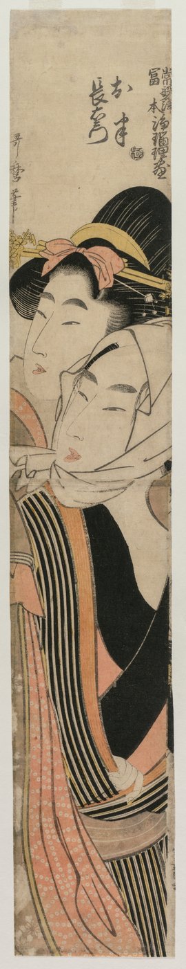 De geliefden Ohan en Choemon (uit de serie Joruri-ballades in de Tokiwazu- en Tomimoto-stijlen) door Kitagawa Utamaro