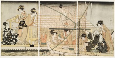 Het Schepnet door Kitagawa Utamaro