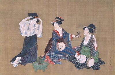 Drie Schoonheden, ca. 1790 door Kitagawa Utamaro