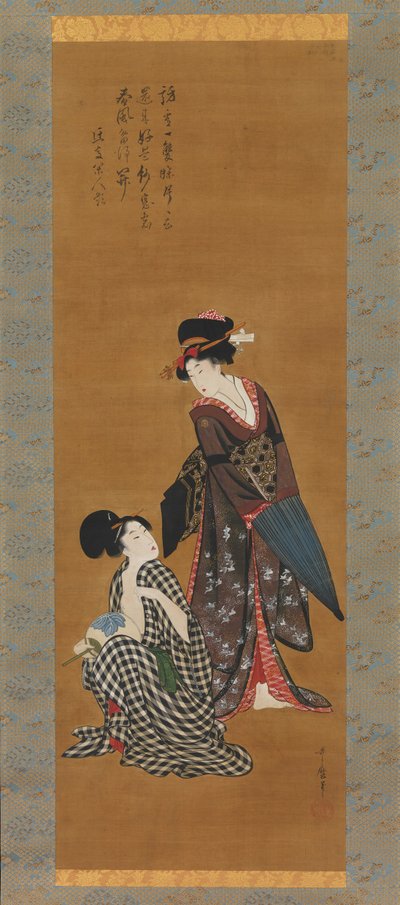 Twee Schoonheden, ca. 1801-4 door Kitagawa Utamaro