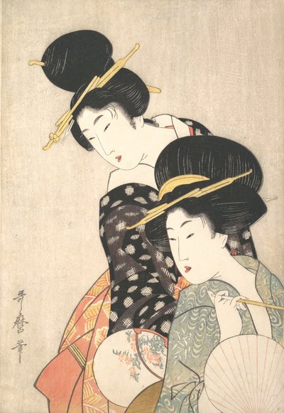 Twee Vrouwen, ca. 1790 door Kitagawa Utamaro
