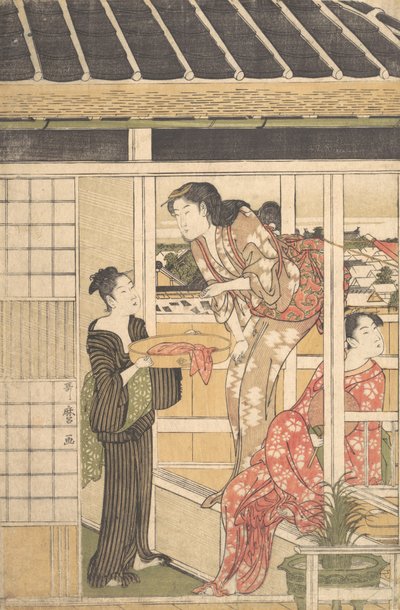 Wasdag, ca. 1788 door Kitagawa Utamaro
