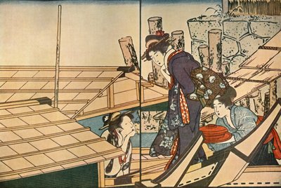 Vrouwen op een boot, 1801, 1924 door Kitagawa Utamaro