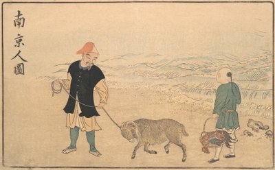 Afbeelding van een man uit Nankin, 1789 door Kitao Masayoshi
