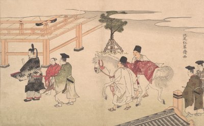 Hakuba no Sechie, laat 18e-begin 19e eeuw door Kitao Shigemasa