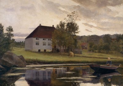 Bossevig, na zonsondergang door Kitty Lange Kielland
