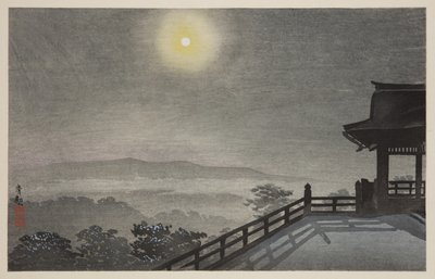 Koele Maanavond bij Kiyomizudo in de Oostelijke Hoofdstad door Kiyochika Kobayashi