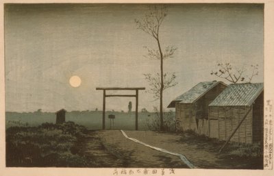 De Taro Inari-schrijn in de Asakusa-rijstvelden door Kiyochika Kobayashi