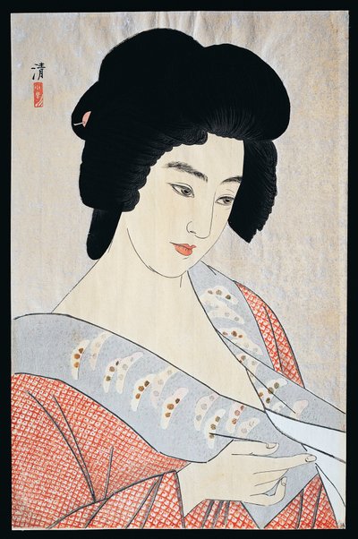 Geisha Ichimaru, ca. 1933, door Kobayakawa Kiyoshi, Oban houtsnede, Meiji-Showa periode, Japan, 20e eeuw door Kiyoshi Kobayakawa