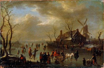 Winterlandschap, 17e eeuw door Klaes Molenaer