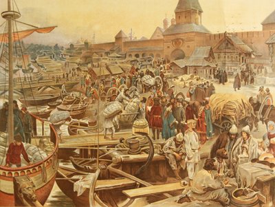 Haven van Novgorod door Klavdiy Vasilievich Lebedev