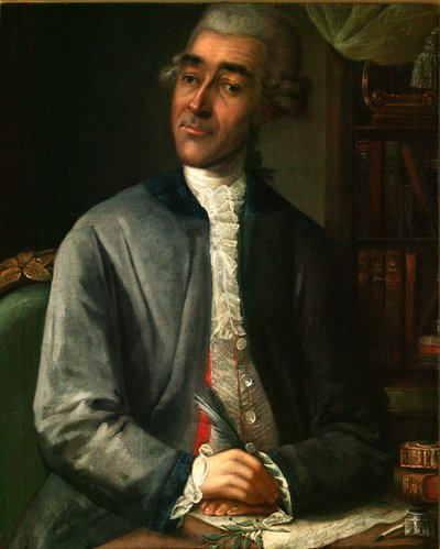 Portret van de schrijver Vasily Grigorievich Ruban 1742-1795, 1786 door Klipekov