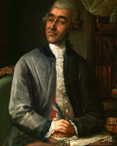 Portret van de schrijver Vasily Grigorievich Ruban, 1742-1795, 1786 door Klipekov