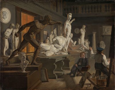 Scène uit de Academie in Kopenhagen, c.1827-28 door Knud Andreassen Baade