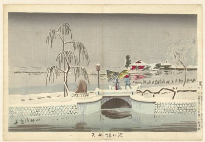 Het Benten heiligdom te Ikenohata door Kobayashi Kiyochika