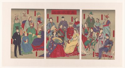 Weergave van klederdracht in alle landen door Kobayashi Kiyochika