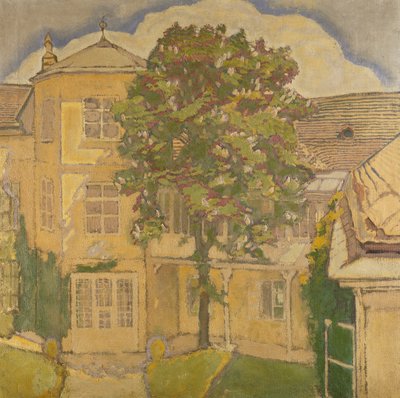 Bloeiende kastanjeboom in de tuin door Koloman Moser