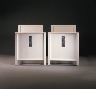 Een paar Wiener Werkstatte eenpersoonsbedden, c.1904 door Koloman Moser