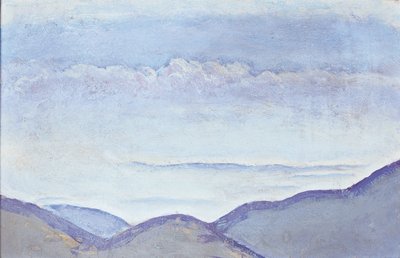 Berge - Bergen ... (olieverf op karton) door Koloman Moser