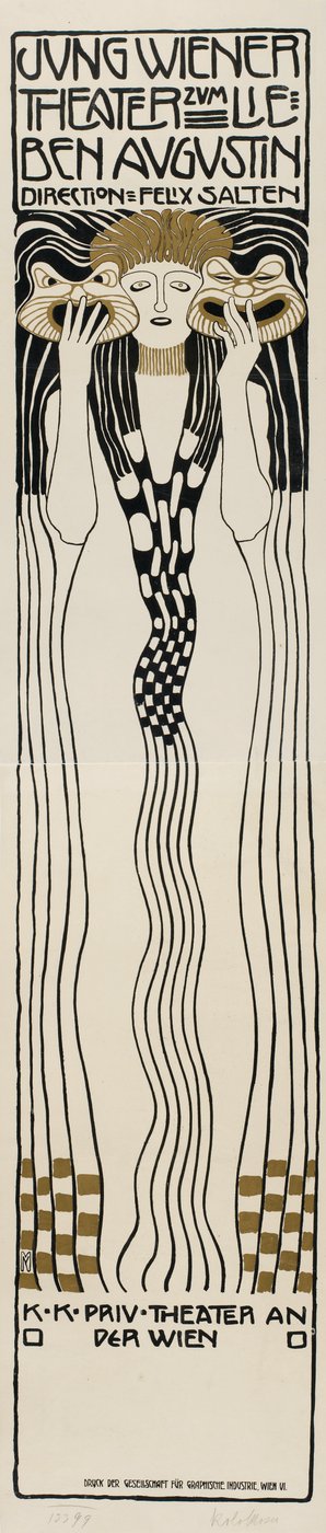 Jung-Wiener Theater Zum lieben Augustin, 1901 door Koloman Moser