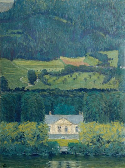 Landhuis aan het water door Koloman Moser