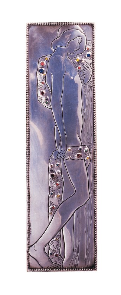 Paneel van een Wiener Werkstatte eenpersoonsbed door Koloman Moser