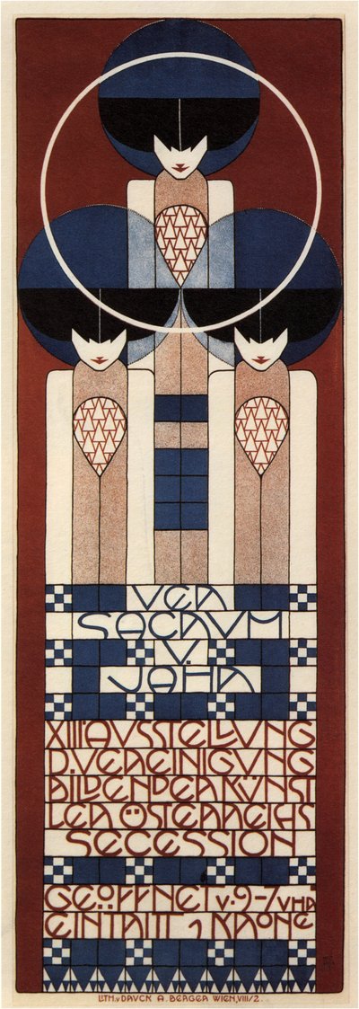 Poster voor de Wenen Secession Tentoonstelling, 1902 door Koloman Moser