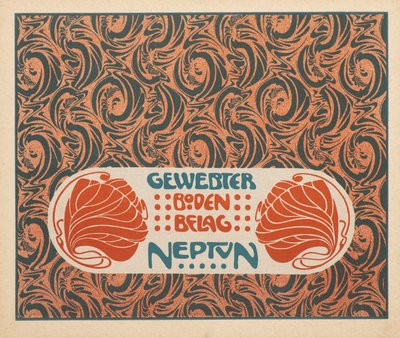 Geweven Vloerbedekking Neptunus door Koloman Moser