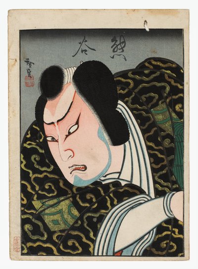 Onoe Tamizo als Kumagai, ca. 1848 (osaka-afdruk op één vel) door Konishi Hirosada