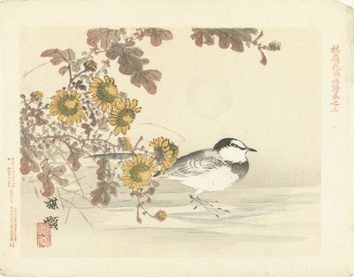 Japanse kwikstaart door Kono Bairei