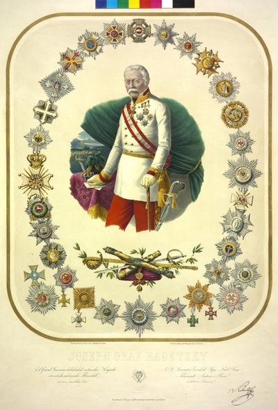 Joseph Radetzky (lithografie) door Konrad Grob