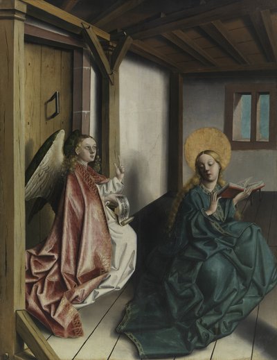 Duits: Die Verkündigung an Maria De Aankondiging door Konrad Witz