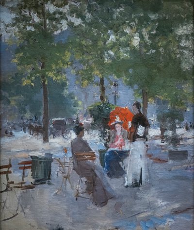 Een Parijs café door Konstantin Alekseevich Korovin