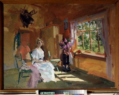 In de kamer door Konstantin Alekseevich Korovin