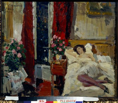 In de kamer door Konstantin Alekseevich Korovin