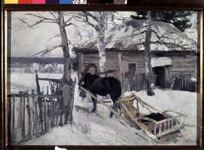 Winter door Konstantin Alekseevich Korovin
