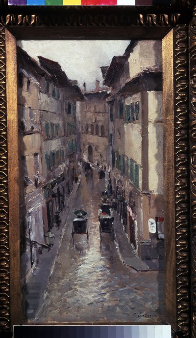 Regen in Florence door Konstantin Alekseevich Korovin