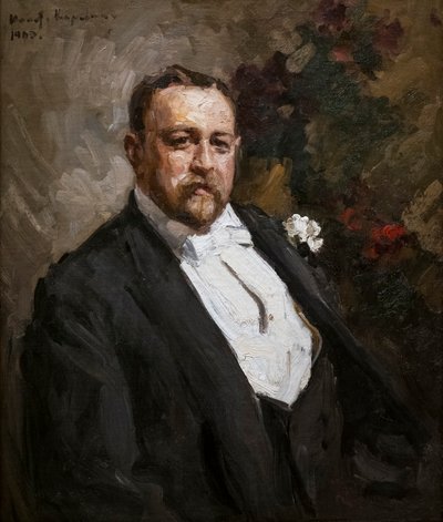 Portret van Ivan Abramovich Morozov door Konstantin Alekseevich Korovin