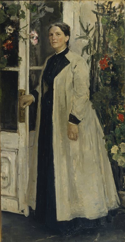 Portret van Olga Pavlovna Orlova 1838-1926 door Konstantin Alekseevich Korovin