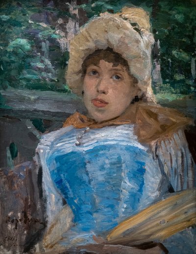 Portret van een koormeisje door Konstantin Alekseevich Korovin