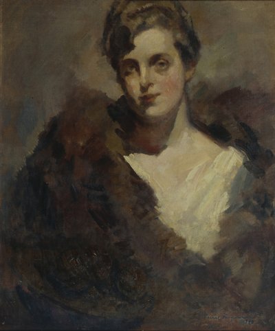 Portret van de operazangeres Vera Dorofeyeva door Konstantin Alekseevich Korovin